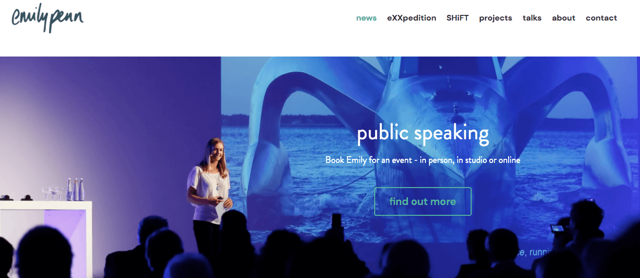 A public speaker's resume website A public speaker's resume website